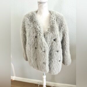 Women's Faux Fur Coat Gray